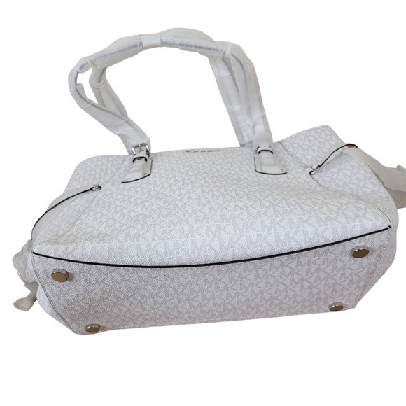 Michael Kors Jet Set East West Top Zip Signature Logo Tote Bag - Picture 10 of 11